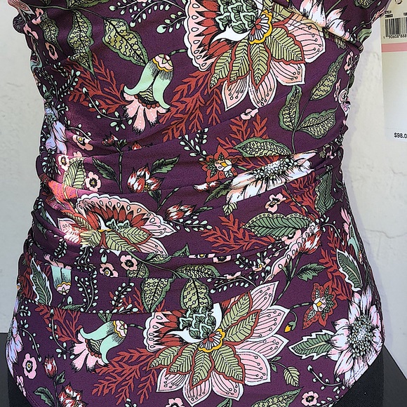NWT Anne Cole One-Piece Swimsuit in Floral Print - Picture 2 of 12